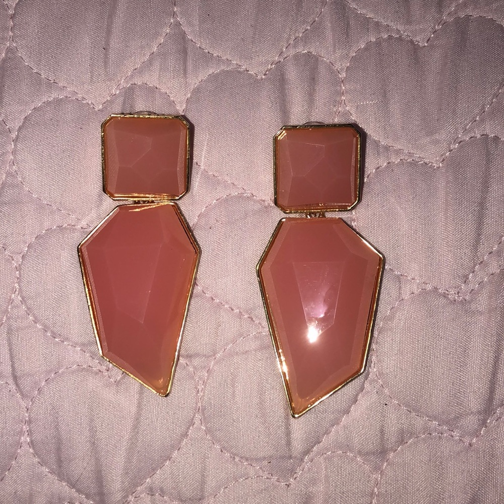 Pink-gold earrings, NWOT